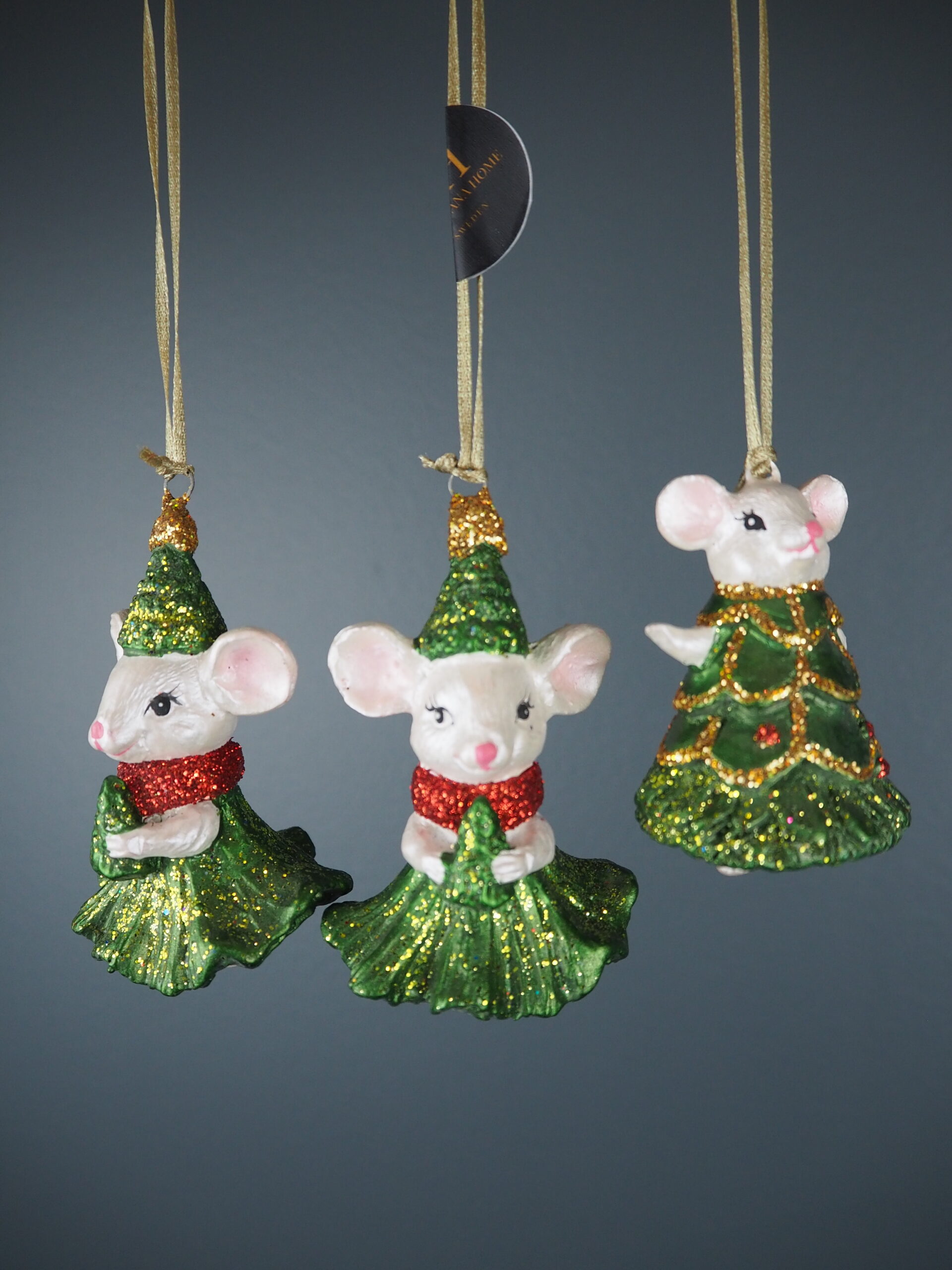 Julkula MINI MOUSE – Liten glittrande minimus i grönt Pris/st