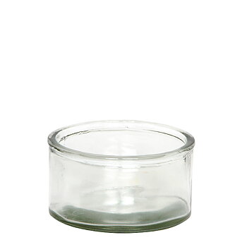 Glasskål / ljuskopp i råglas Ø:13cm H:7cm