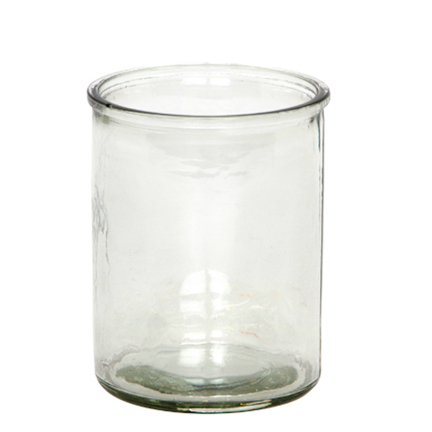 Kruka cylinder i råglas liten Ø:10,5cm H:11cm