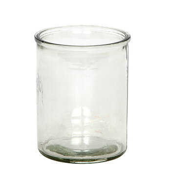 Kruka cylinder i råglas liten Ø:10,5cm H:11cm