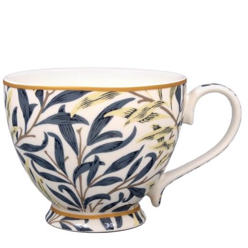 Mayfairmugg i Morris' mönster Willow Bough med blå & gula blad
