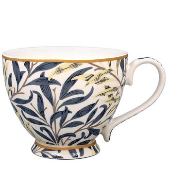 Mayfairmugg i Morris' mönster Willow Bough med blå & gula blad