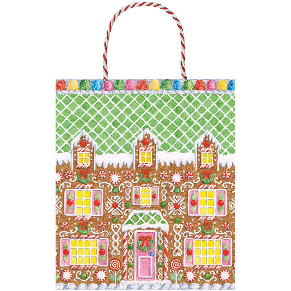 Presentpåse – Gingerbread House Large 28,5x12x25cm
