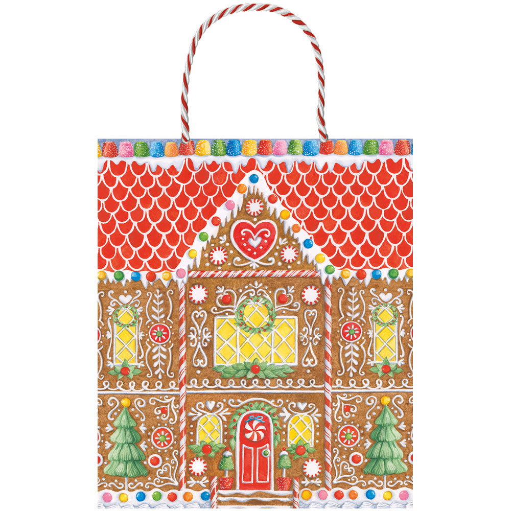 Presentpåse – Gingerbread House Large 28,5x12x25cm - 3