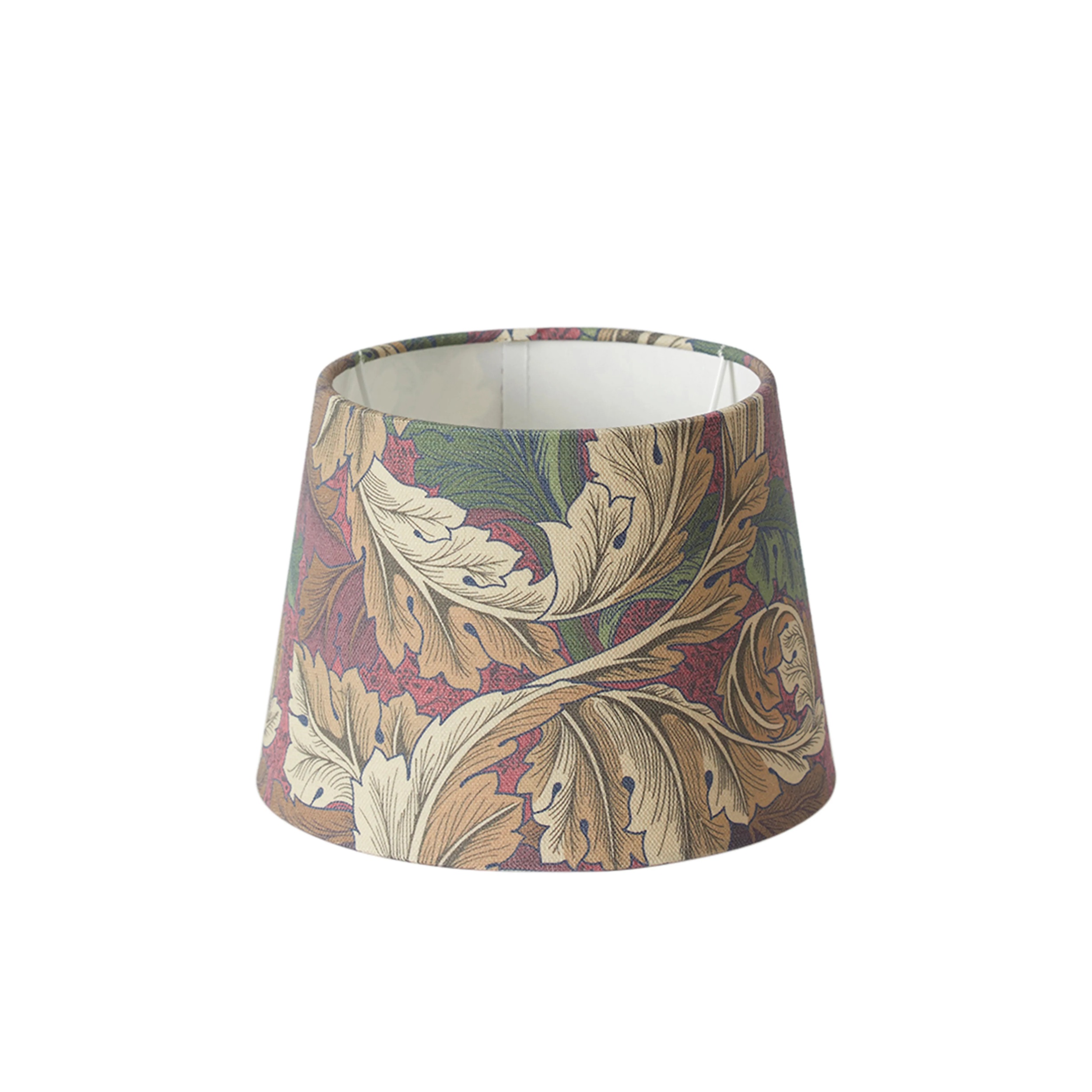 Lampskärm Qvist – Rund i Morris mönster ACANTHUS RED Ø18 H13 - 2