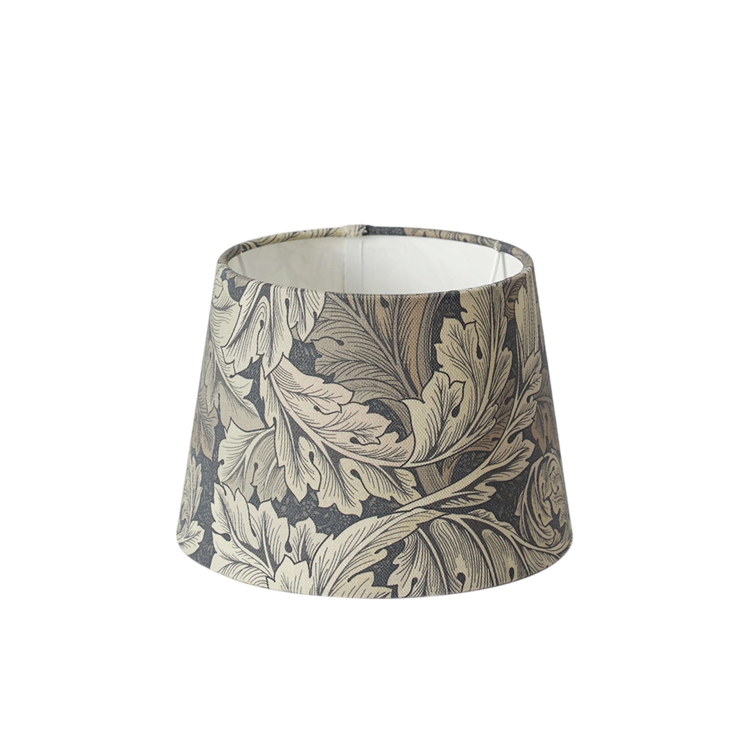 Lampskärm Qvist – Rund i Morris mönster ACANTHUS GREY Ø22 H16 - 2