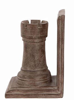 Bokstöd schack – torn 12x9x17cm