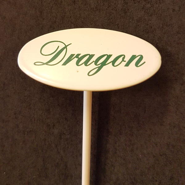 Märkpinne kryddväxt emaljerad gräddvit på spjut – DRAGON 20cm - 2