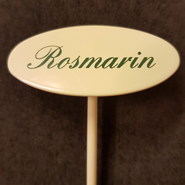 Märkpinne kryddväxt emaljerad gräddvit på spjut – ROSMARIN 20cm - 2