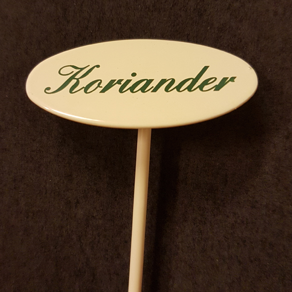 Märkpinne kryddväxt emaljerad gräddvit på spjut – KORIANDER 20cm - 2