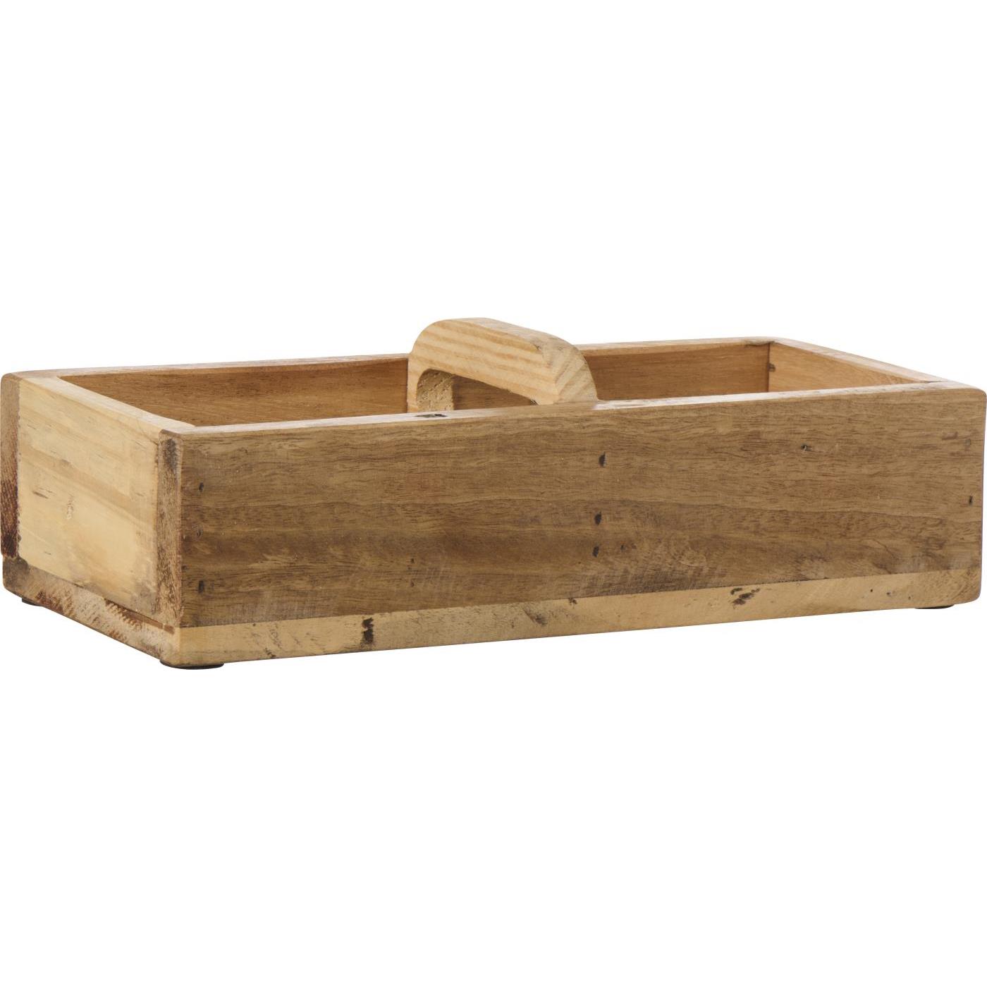 Låda UNIK i återvunnet trä med handtag 30x13x9cm - 2