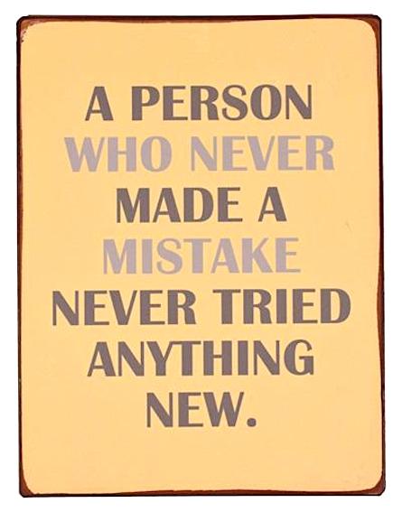 Plåtskylt – A person who never made a mistake... - 2
