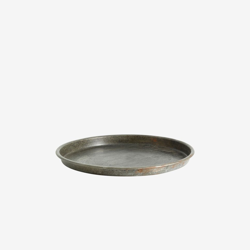 Fat / Bricka / Oljefat LOMBOK vintagelook i järn handgjord mellan Ø45cm