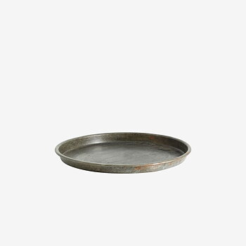 Fat / Bricka / Oljefat LOMBOK vintagelook i järn handgjord mellan Ø45cm