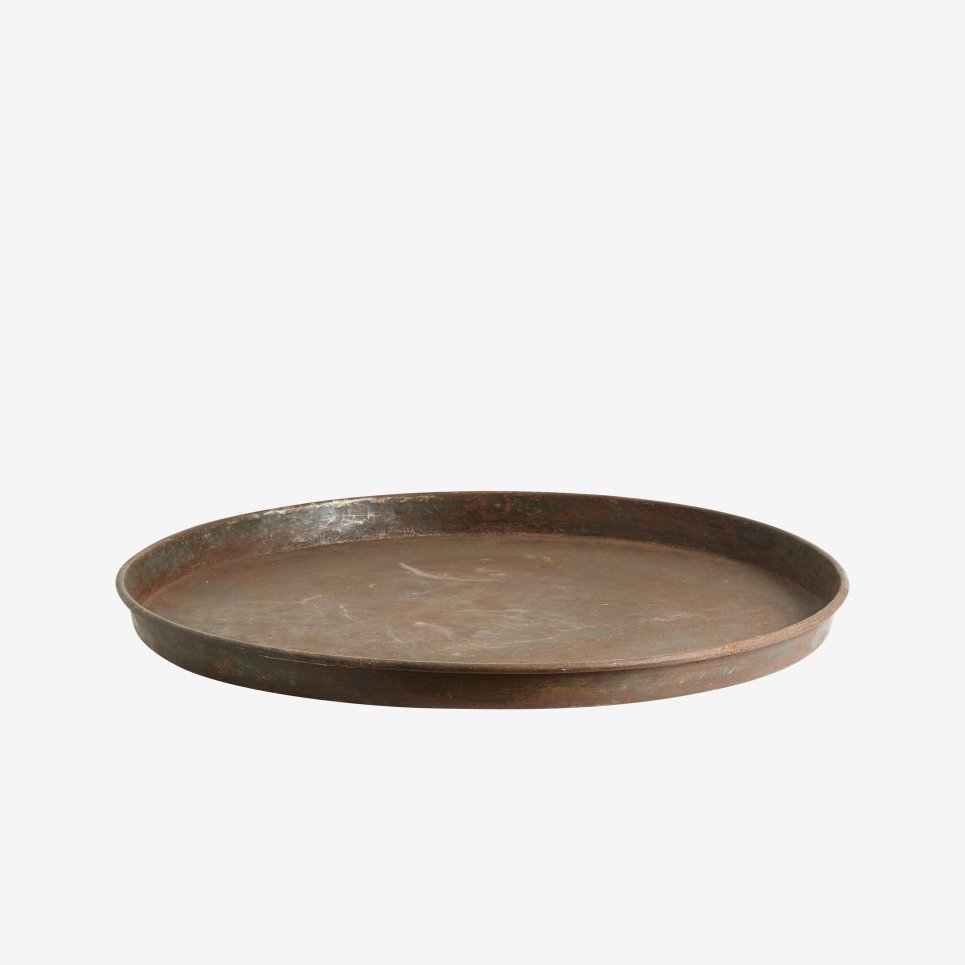Fat / Bricka / Oljefat LOMBOK vintagelook i järn handgjord Stor Ø55cm - 3