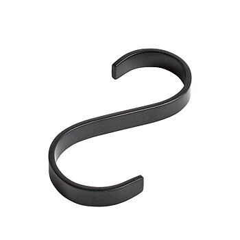 S-krok Flat i järn – svart 11x4,5cm