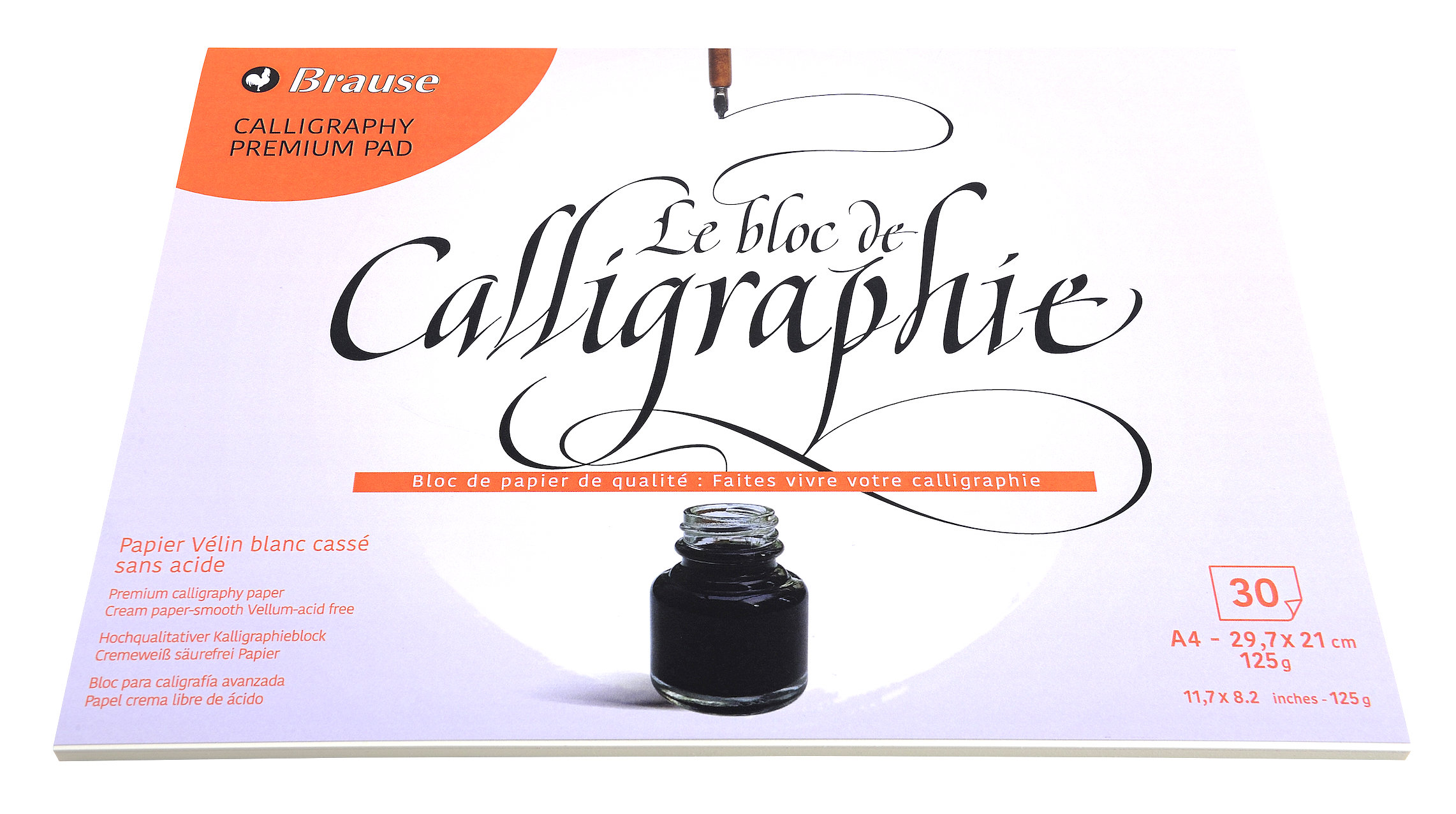 Kalligrafiblock premium i A4-format 29,7x21cm