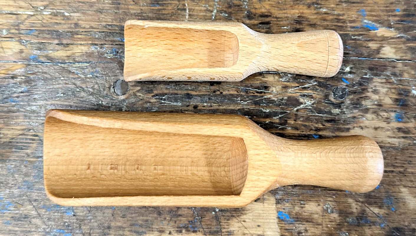 Träskopa i oljad bok 9cm - 3