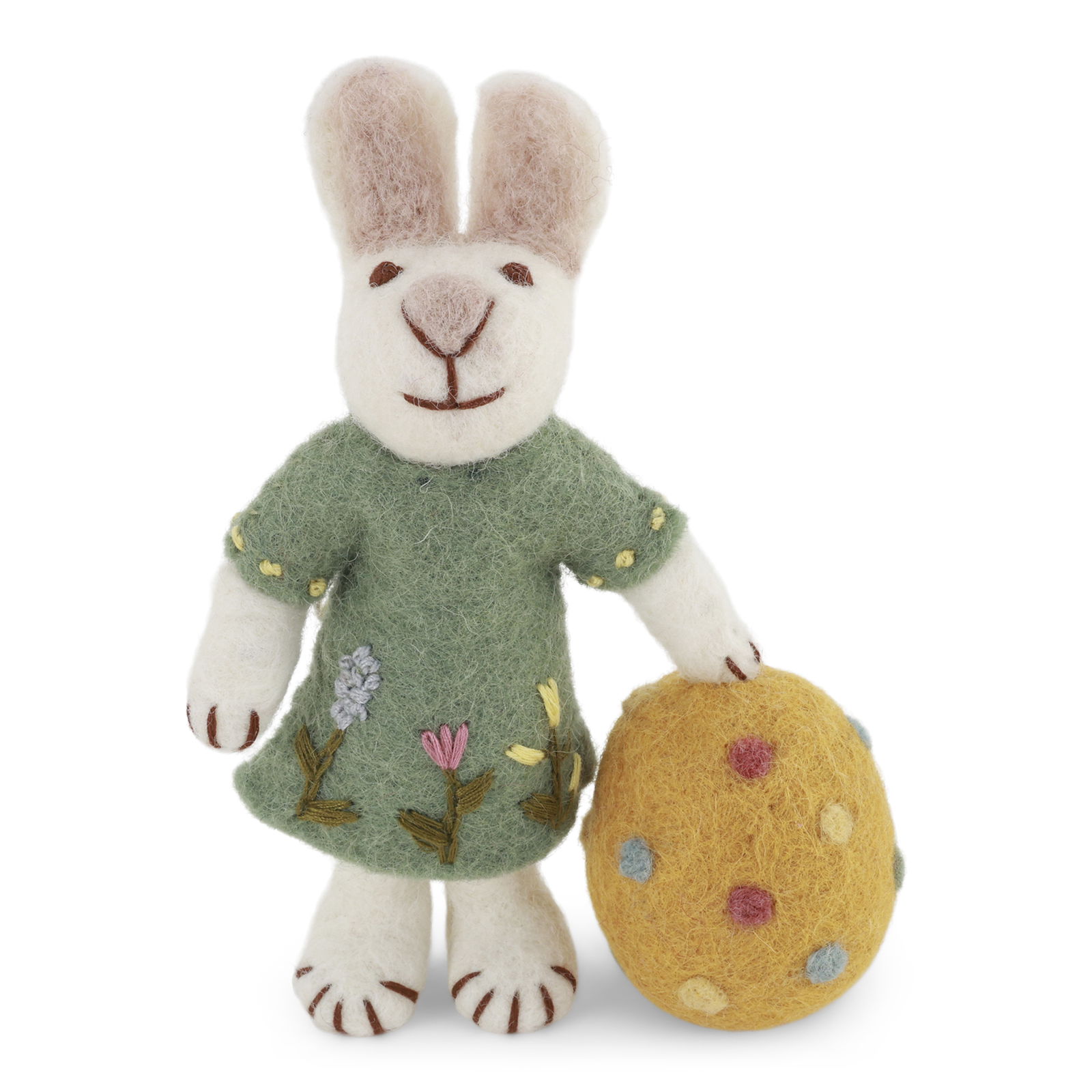 Tovad ullkanin med hänge, klänning & påskägg Fair Trade 12cm