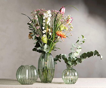 Glasvas ALLIUM grön H:18cm
