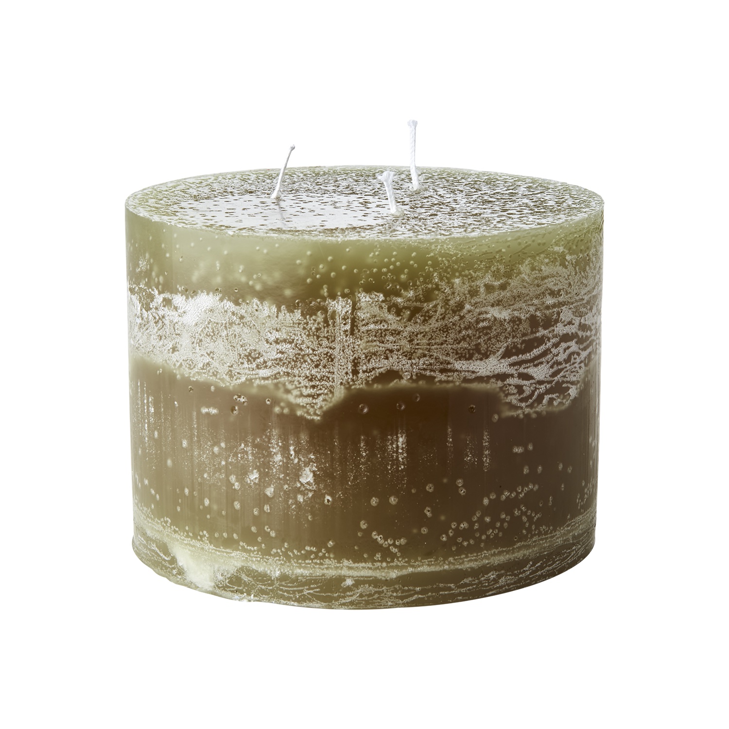 BLOCKLJUS COTÉ NORD Mossgrön med tre vekar Ø15XH11CM 100H