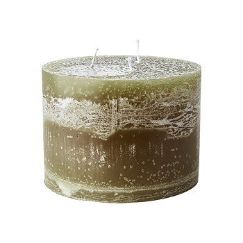 BLOCKLJUS COTÉ NORD Mossgrön med tre vekar Ø15XH11CM 100H