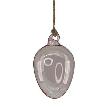 Munblåst ägg av glas – Ljusrosa, litet