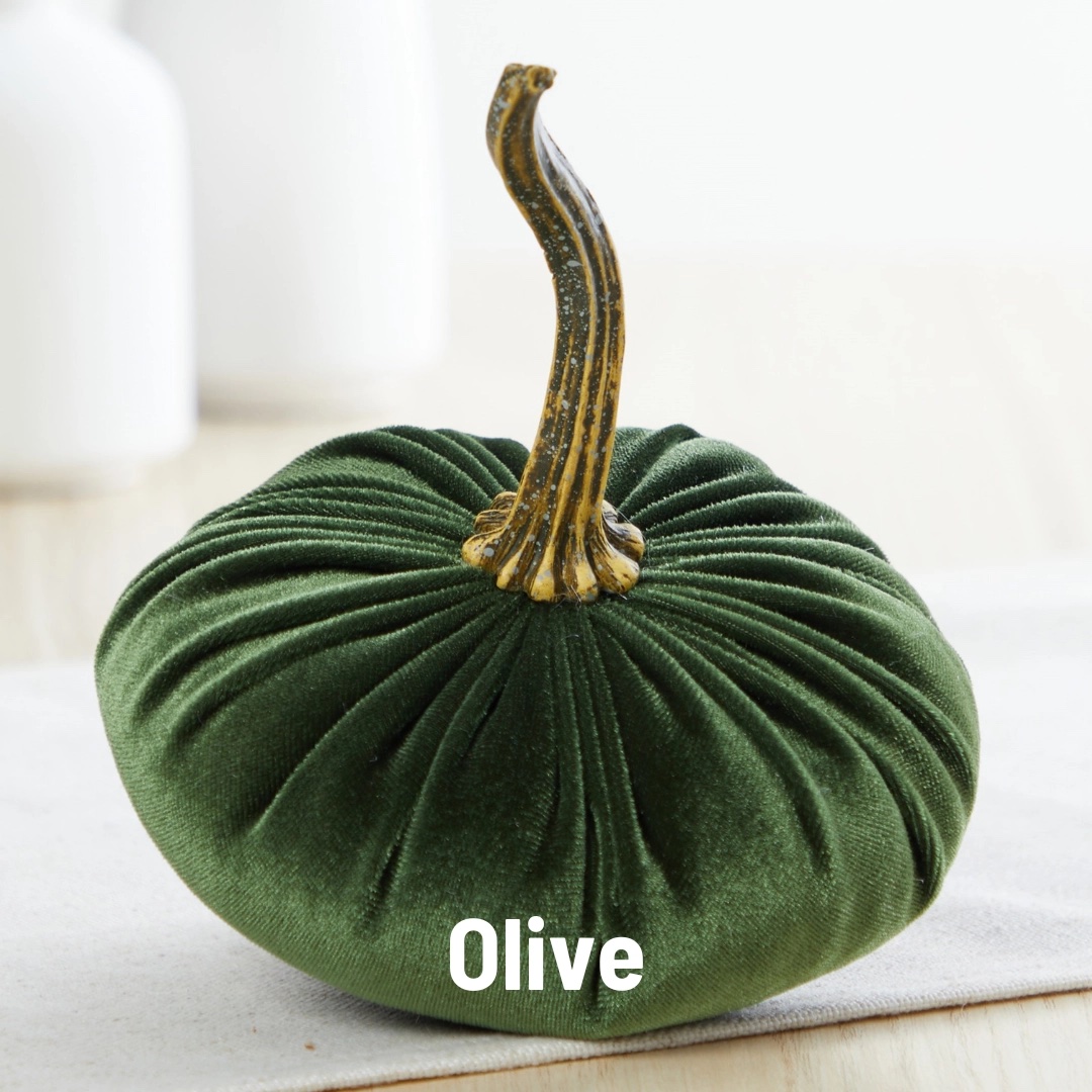 Sammetspumpa Liten Oliv - Handgjord Ø≈12,7cm