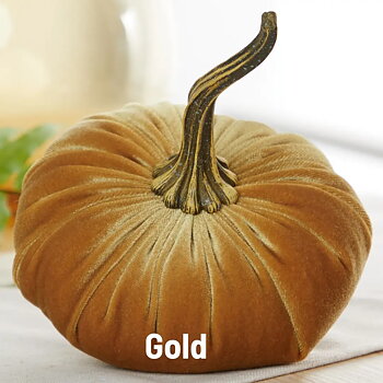 Sammetspumpa Mellan Guld - Handgjord Ø≈16cm