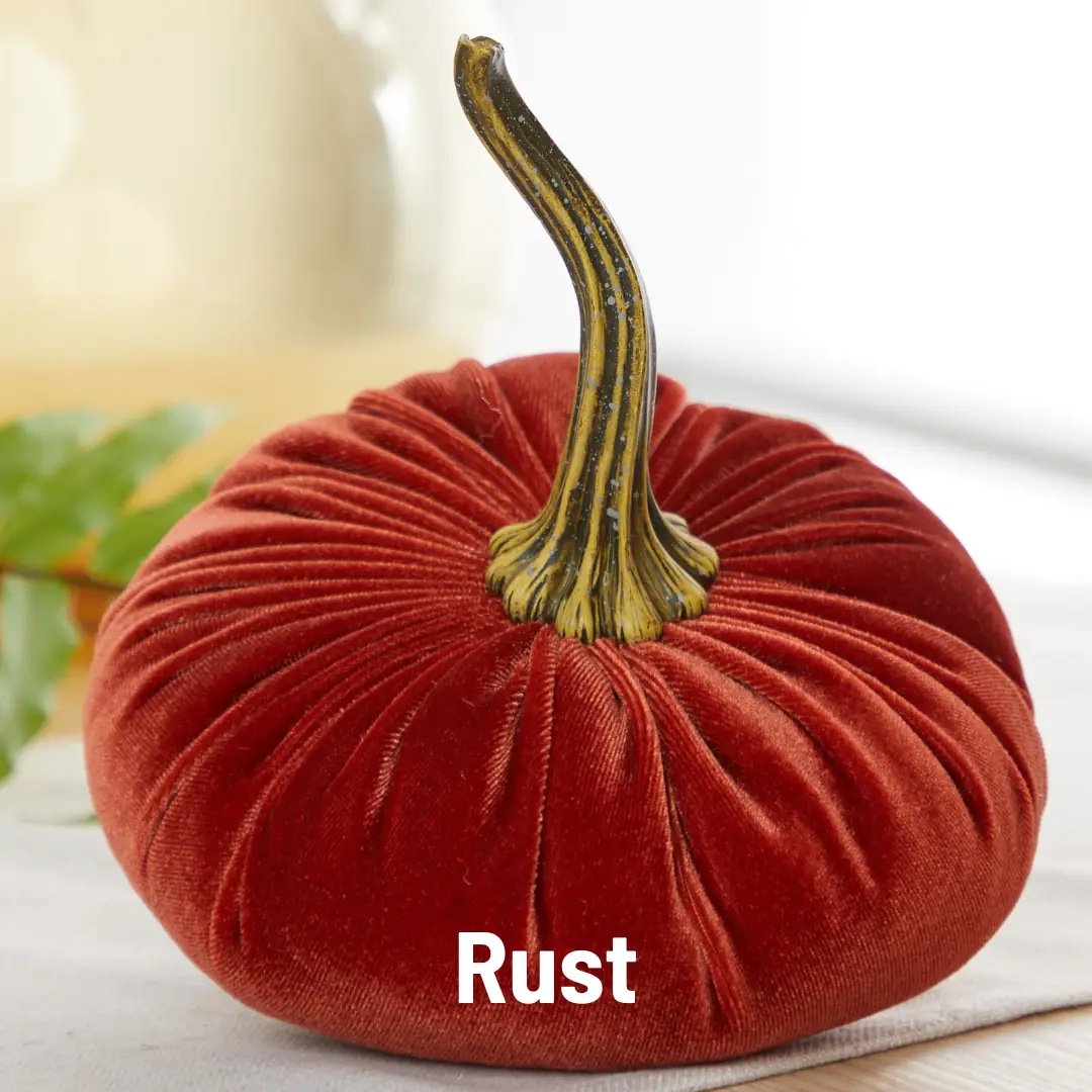 Sammetspumpa Mellan Rost - Handgjord Ø≈16cm
