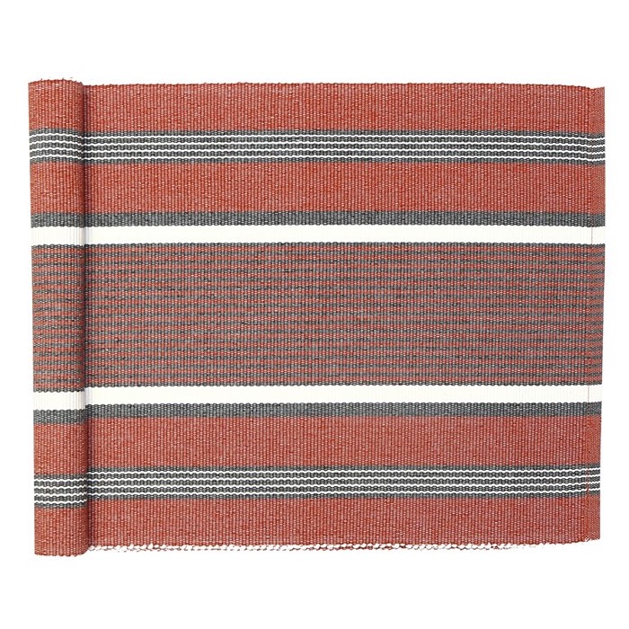 Löpare GRETA Recycled OEKO-TEX® – Rost, grå & Beige 33x240cm