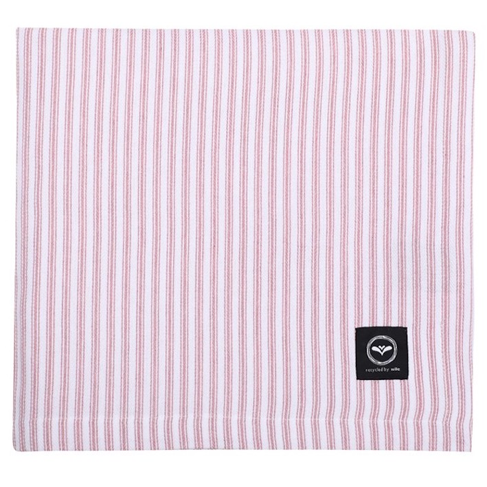 Bordsduk LINA Recycled OEKO-TEX® – Rosa & Vitt 140x250cm