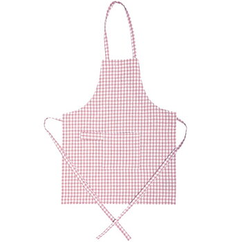 Barnförkläde MADICKEN Recycled – Rutigt i Rosa & Vitt 40x47cm