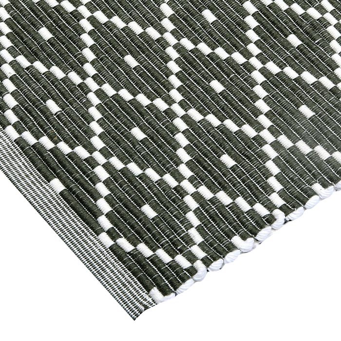 Ripsmatta ELLA – Recycled OEKO-TEX® – Oliv & Beige 70x160cm - 2