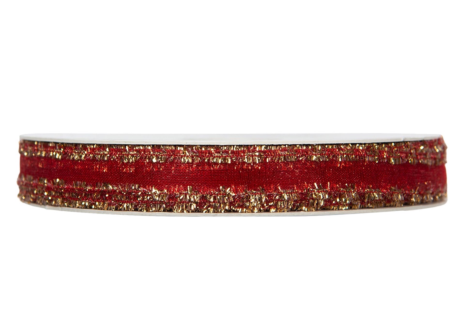 PRESENTBAND – Band SKIR Röd & Glitter B:10mm pris/m - 2
