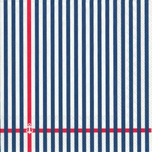 SERVETTER KAFFE LITTLE ANCHOR BLUE RED