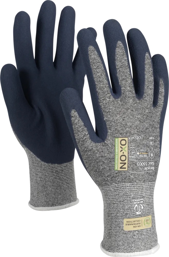 Arbetshandske / Trädgårdshandske OX-ON Recycle Basic OEKO-TEX® – Stl.8-10 - 2