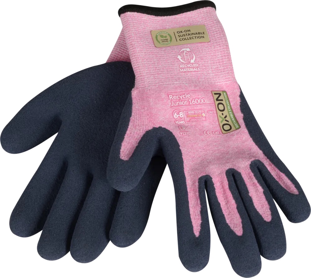 Trädgårdshandske OX-ON Recycle Junior OEKO-TEX® – Pink - 3