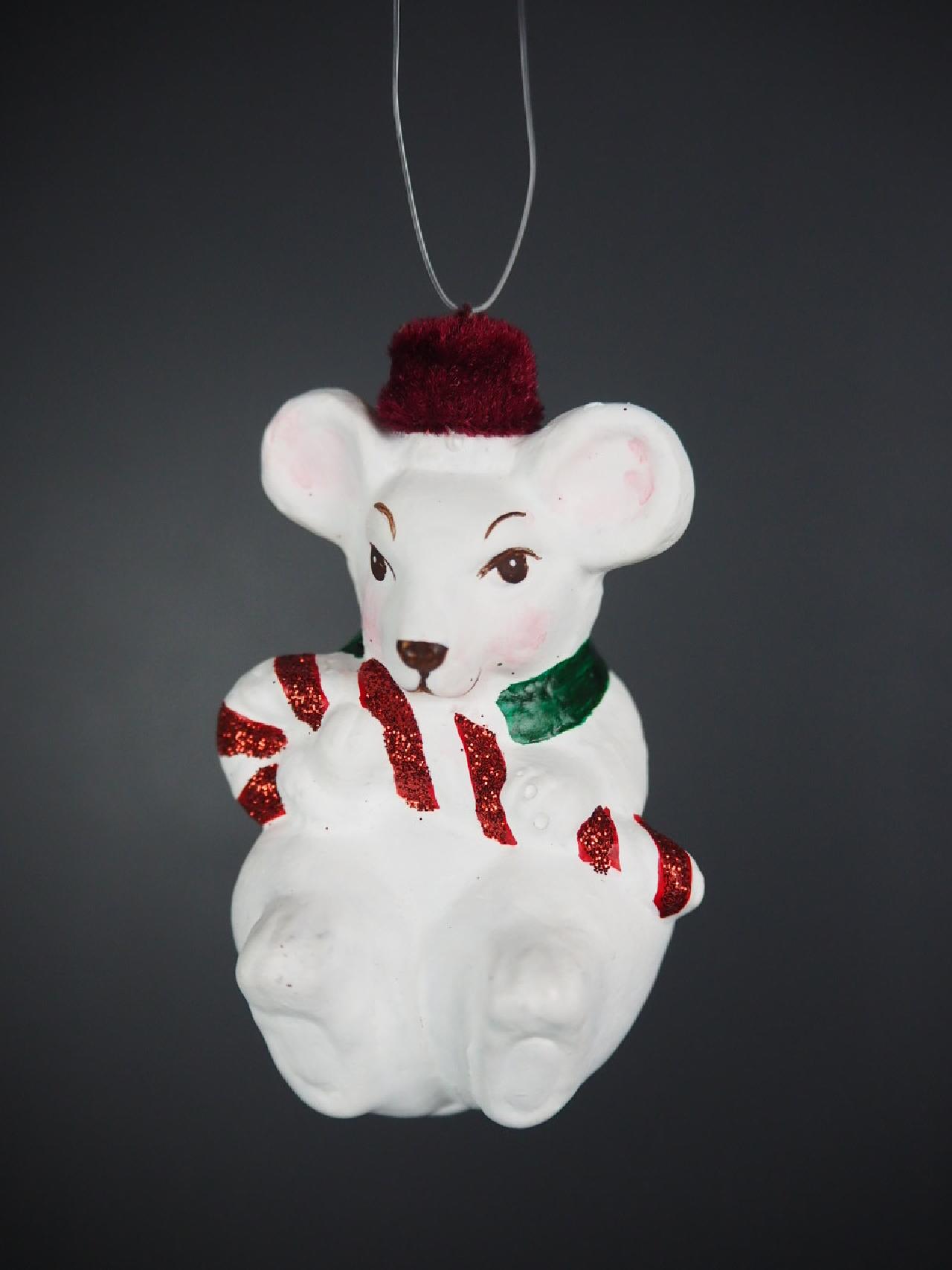 Julkula WHITE MOUSE – mus med polkagris - 2