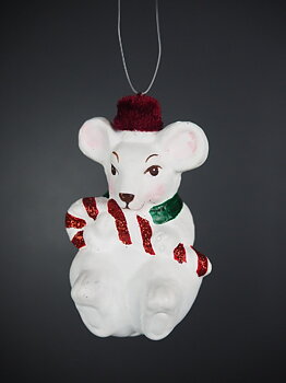 Julkula WHITE MOUSE – mus med polkagris