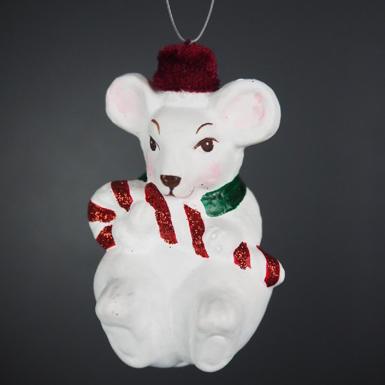 Julkula WHITE MOUSE – mus med polkagris