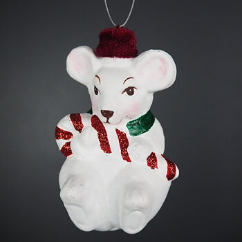 Julkula WHITE MOUSE – mus med polkagris