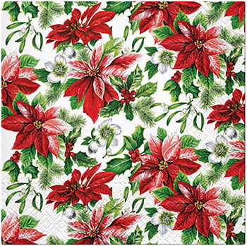 Servetter Lunch Glory Poinsettia