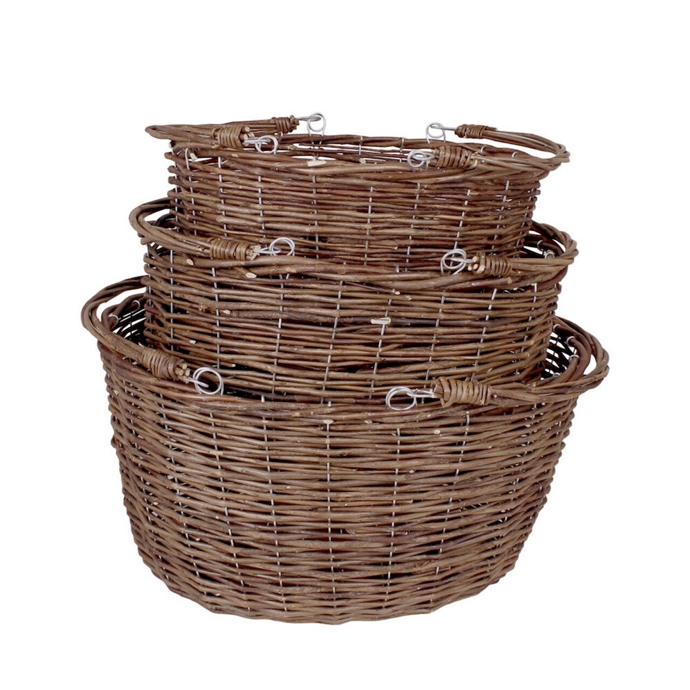 Pilkorg Iris – handflätad med två handtag, Stor 45x35x25cm - 3