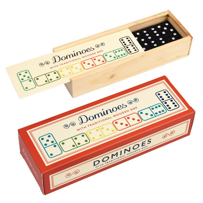 Spelet Domino i fin retro träask - 2
