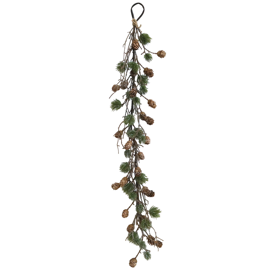 Girlang FLEUR med cederträ & kottar 96cm