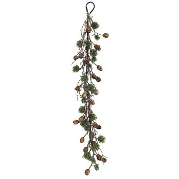 Girlang FLEUR med cederträ & kottar 96cm