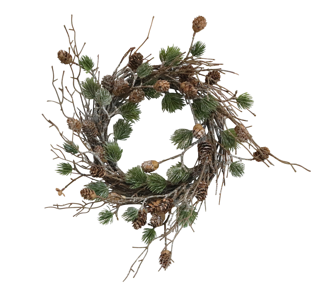 Krans FLEUR med cederträ & kottar Ø:40cm - 2