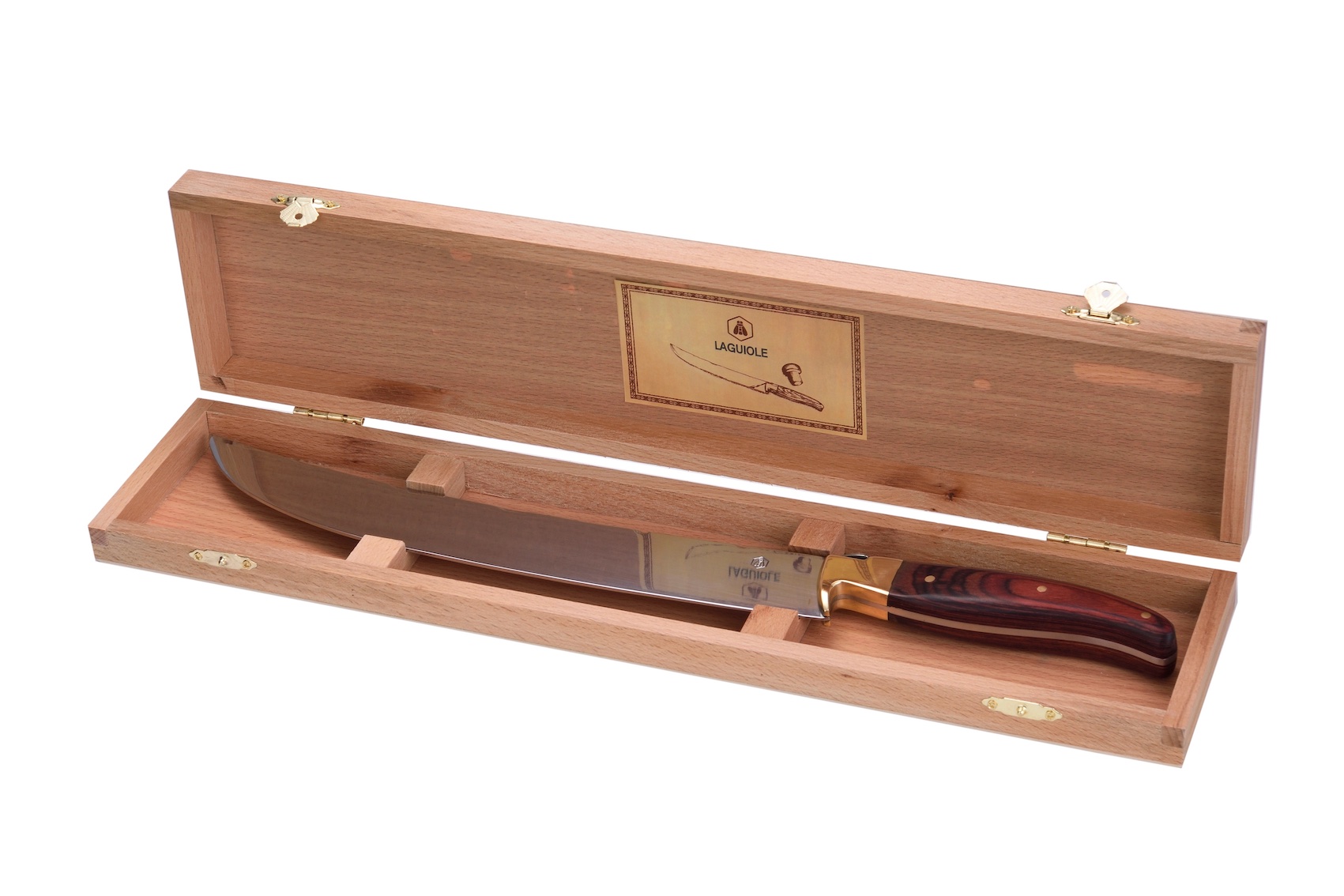 Sabreringssabel från Laguiole i snygg trälåda 41,6cm - 3