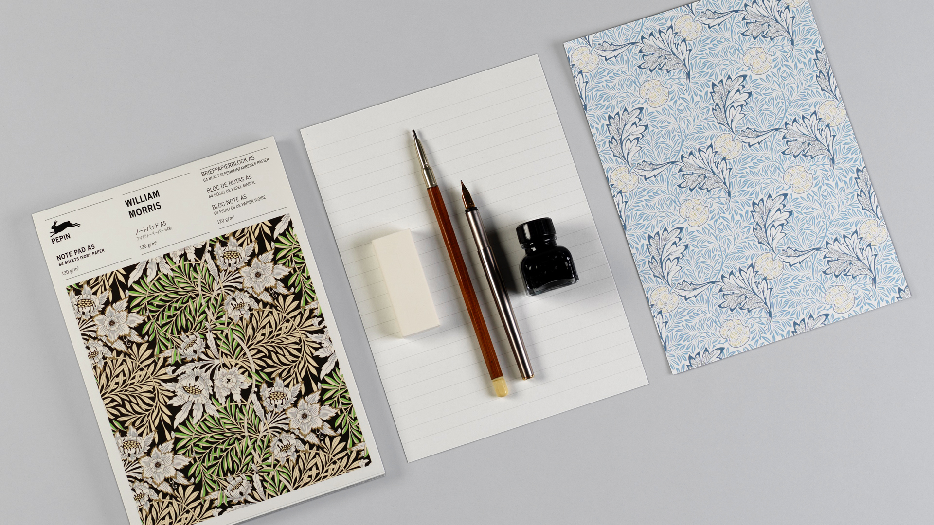 BREVPAPPER / NOTERINGSBLOCK A5 WILLIAM MORRIS - 3